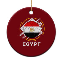 Egyptian Flag Soccer Ball Splatter Graphic Ceramic Ornament Egypt Pride Sports Football Fans Match Day