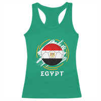 Egyptian Flag Soccer Ball Splatter Graphic Racerback Tank Top Egypt Pride Sports Football Fans Match Day