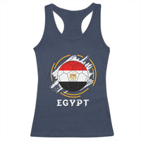 Egyptian Flag Soccer Ball Splatter Graphic Racerback Tank Top Egypt Pride Sports Football Fans Match Day