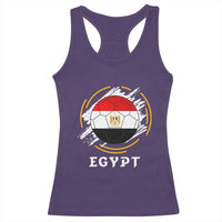 Egyptian Flag Soccer Ball Splatter Graphic Racerback Tank Top Egypt Pride Sports Football Fans Match Day