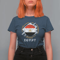 Egyptian Flag Soccer Ball Splatter Graphic T Shirt For Women Egypt Pride Sports Football Fans Match Day