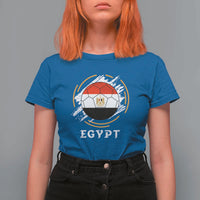 Egyptian Flag Soccer Ball Splatter Graphic T Shirt For Women Egypt Pride Sports Football Fans Match Day