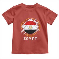 Egyptian Flag Soccer Ball Splatter Graphic Toddler T Shirt Egypt Pride Sports Football Fans Match Day