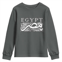 Egypt Misr Arabic Calligraphy Youth Sweatshirt Vintage Egyptian Heritage Pharaonic Pattern Graphic