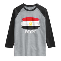 Egypt Flag Misr Pride Raglan Shirt Egyptian Eagle of Saladin Heritage