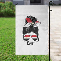 Egyptian Flag Messy Bun Girl Garden Flag Patriotic Egypt Women