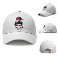 Egyptian Flag Messy Bun Girl Baseball Cap Patriotic Egypt Women