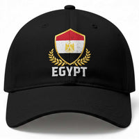 Egypt Coat of Arms Gold Shield Crest Baseball Cap Patriotic Egyptian Flag Heritage Pride