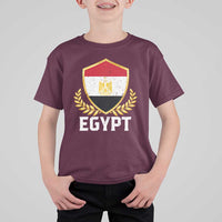 Egypt Coat of Arms Gold Shield Crest T Shirt For Kid Patriotic Egyptian Flag Heritage Pride