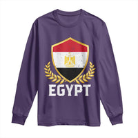 Egypt Coat of Arms Gold Shield Crest Long Sleeve Shirt Patriotic Egyptian Flag Heritage Pride