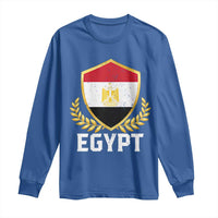 Egypt Coat of Arms Gold Shield Crest Long Sleeve Shirt Patriotic Egyptian Flag Heritage Pride