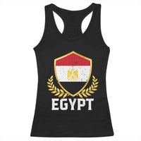 Egypt Coat of Arms Gold Shield Crest Racerback Tank Top Patriotic Egyptian Flag Heritage Pride