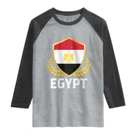 Egypt Coat of Arms Gold Shield Crest Raglan Shirt Patriotic Egyptian Flag Heritage Pride