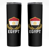 Egypt Coat of Arms Gold Shield Crest Skinny Tumbler Patriotic Egyptian Flag Heritage Pride