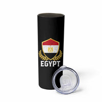 Egypt Coat of Arms Gold Shield Crest Skinny Tumbler Patriotic Egyptian Flag Heritage Pride