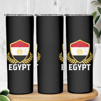 Egypt Coat of Arms Gold Shield Crest Skinny Tumbler Patriotic Egyptian Flag Heritage Pride