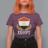 Egypt Coat of Arms Gold Shield Crest T Shirt For Women Patriotic Egyptian Flag Heritage Pride