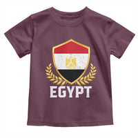 Egypt Coat of Arms Gold Shield Crest Toddler T Shirt Patriotic Egyptian Flag Heritage Pride