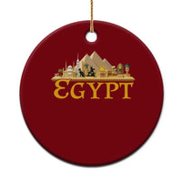Ancient Egypt Pyramids Sphinx Graphic Ceramic Ornament Vintage Egypt Anubis History Buff Travel Souvenir