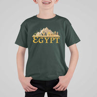 Ancient Egypt Pyramids Sphinx Graphic T Shirt For Kid Vintage Egypt Anubis History Buff Travel Souvenir
