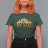 Ancient Egypt Pyramids Sphinx Graphic T Shirt For Women Vintage Egypt Anubis History Buff Travel Souvenir