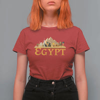 Ancient Egypt Pyramids Sphinx Graphic T Shirt For Women Vintage Egypt Anubis History Buff Travel Souvenir