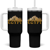 Ancient Egypt Pyramids Sphinx Graphic Tumbler With Handle Vintage Egypt Anubis History Buff Travel Souvenir