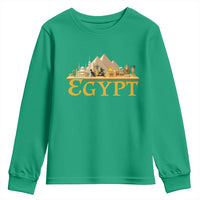 Ancient Egypt Pyramids Sphinx Graphic Youth Sweatshirt Vintage Egypt Anubis History Buff Travel Souvenir