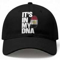 Egypt It's In My DNA Flag Fingerprint Graphic Baseball Cap Egyptian Heritage Pride Roots