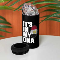 Egypt It's In My DNA Flag Fingerprint Graphic 4 in 1 Can Cooler Tumbler Egyptian Heritage Pride Roots