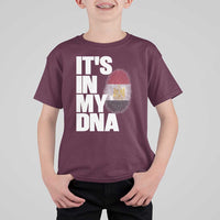 Egypt It's In My DNA Flag Fingerprint Graphic T Shirt For Kid Egyptian Heritage Pride Roots