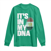 Egypt It's In My DNA Flag Fingerprint Graphic Long Sleeve Shirt Egyptian Heritage Pride Roots