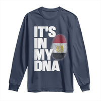 Egypt It's In My DNA Flag Fingerprint Graphic Long Sleeve Shirt Egyptian Heritage Pride Roots