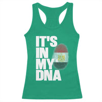 Egypt It's In My DNA Flag Fingerprint Graphic Racerback Tank Top Egyptian Heritage Pride Roots