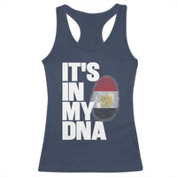 Egypt It's In My DNA Flag Fingerprint Graphic Racerback Tank Top Egyptian Heritage Pride Roots