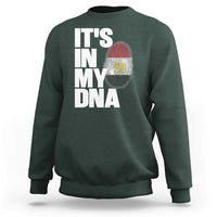 Egypt It's In My DNA Flag Fingerprint Graphic Sweatshirt Egyptian Heritage Pride Roots