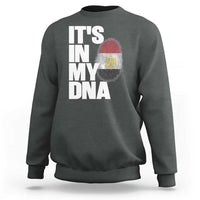 Egypt It's In My DNA Flag Fingerprint Graphic Sweatshirt Egyptian Heritage Pride Roots