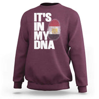 Egypt It's In My DNA Flag Fingerprint Graphic Sweatshirt Egyptian Heritage Pride Roots