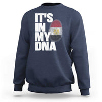 Egypt It's In My DNA Flag Fingerprint Graphic Sweatshirt Egyptian Heritage Pride Roots