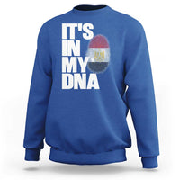 Egypt It's In My DNA Flag Fingerprint Graphic Sweatshirt Egyptian Heritage Pride Roots
