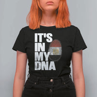 Egypt It's In My DNA Flag Fingerprint Graphic T Shirt For Women Egyptian Heritage Pride Roots