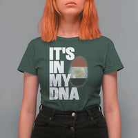 Egypt It's In My DNA Flag Fingerprint Graphic T Shirt For Women Egyptian Heritage Pride Roots
