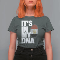 Egypt It's In My DNA Flag Fingerprint Graphic T Shirt For Women Egyptian Heritage Pride Roots