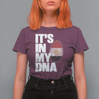Egypt It's In My DNA Flag Fingerprint Graphic T Shirt For Women Egyptian Heritage Pride Roots