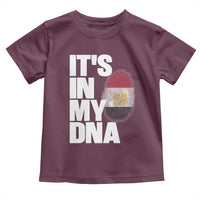 Egypt It's In My DNA Flag Fingerprint Graphic Toddler T Shirt Egyptian Heritage Pride Roots