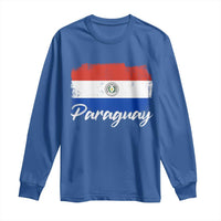 Vintage Paraguay Flag Paraguaya Heritage Pride Roots Long Sleeve Shirt