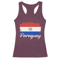 Vintage Paraguay Flag Paraguaya Heritage Pride Roots Racerback Tank Top