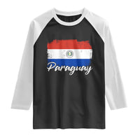 Vintage Paraguay Flag Paraguaya Heritage Pride Roots Raglan Shirt