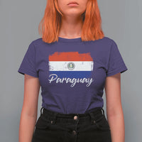 Vintage Paraguay Flag Paraguaya Heritage Pride Roots T Shirt For Women