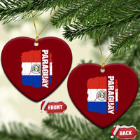 Paraguay Proud Roots Vintage Paraguaya Flag Heritage Pride Ceramic Ornament